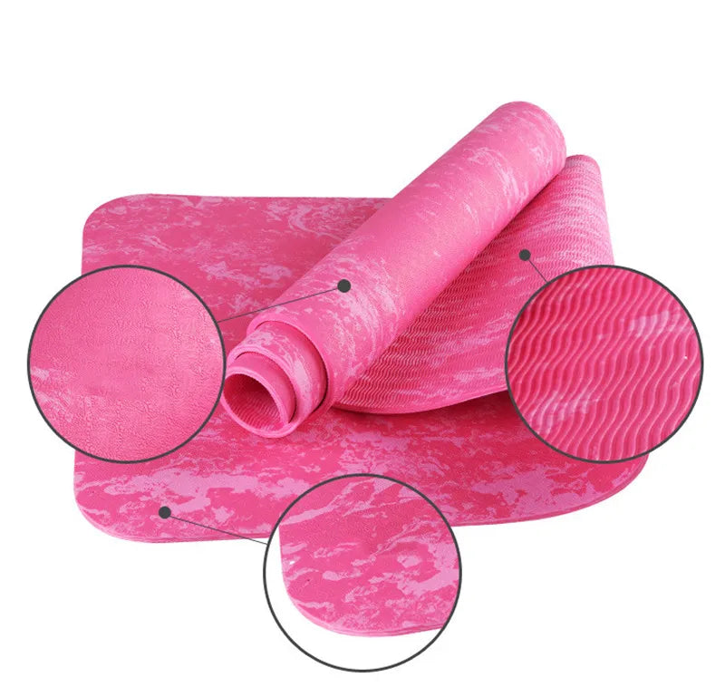 Eva Anti-Slip Camouflage Yoga Mat (Pink)