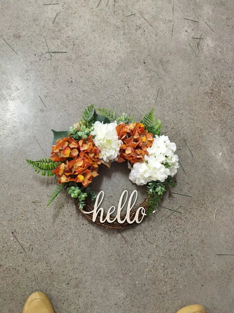 Christmas Fall Hydrangea Wreath For Front Door (45.72 Cm)