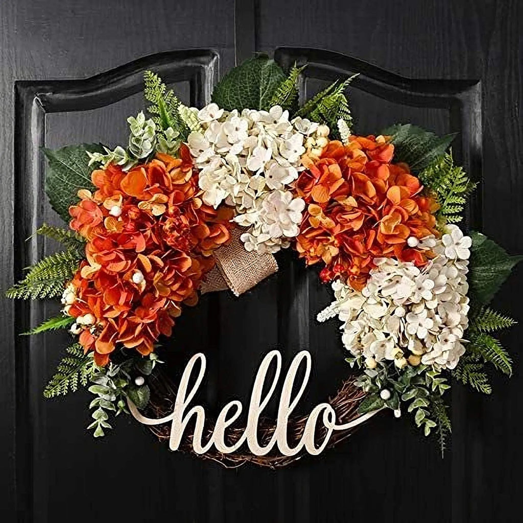 Christmas Fall Hydrangea Wreath For Front Door (45.72 Cm)