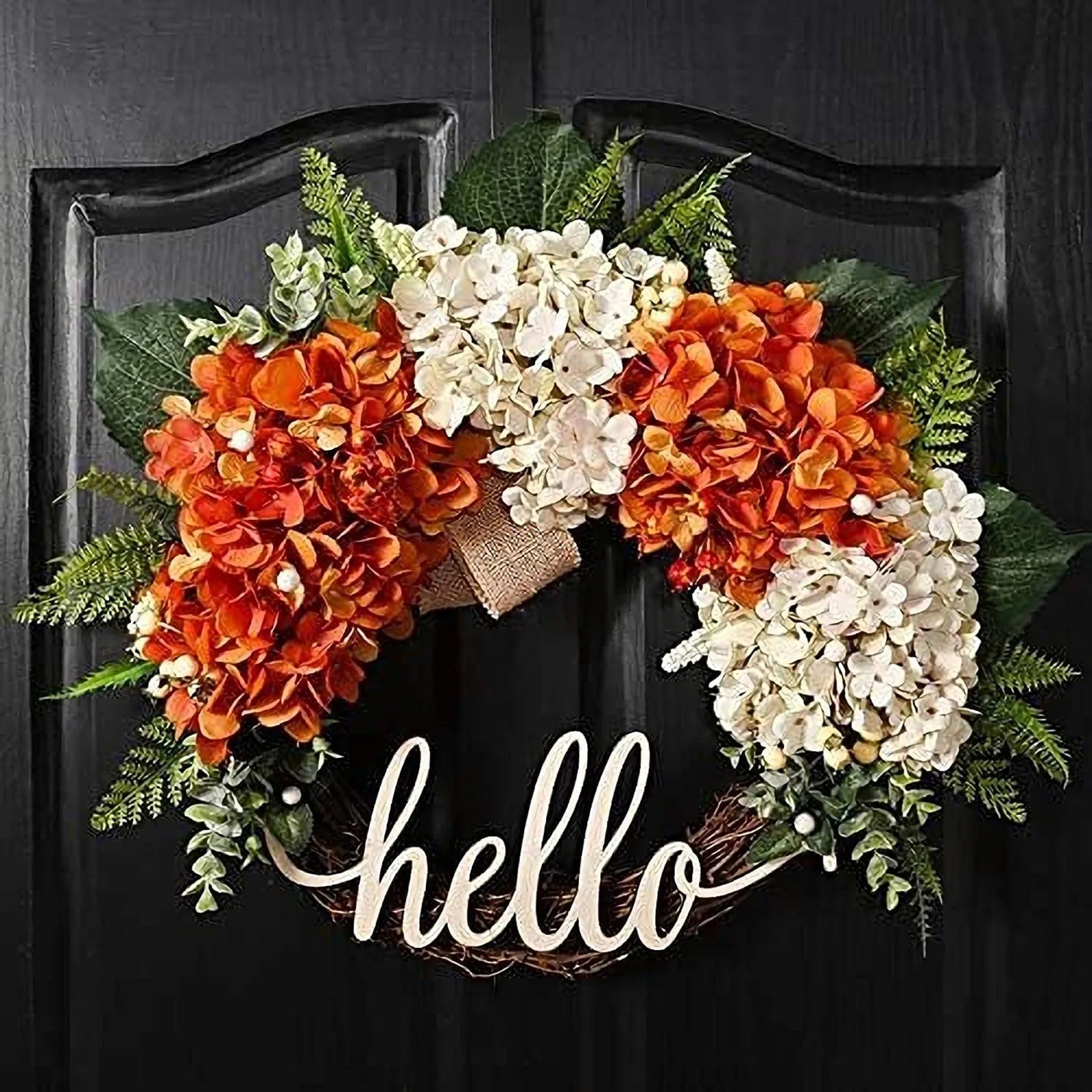 Christmas Fall Hydrangea Wreath For Front Door (45.72 Cm)