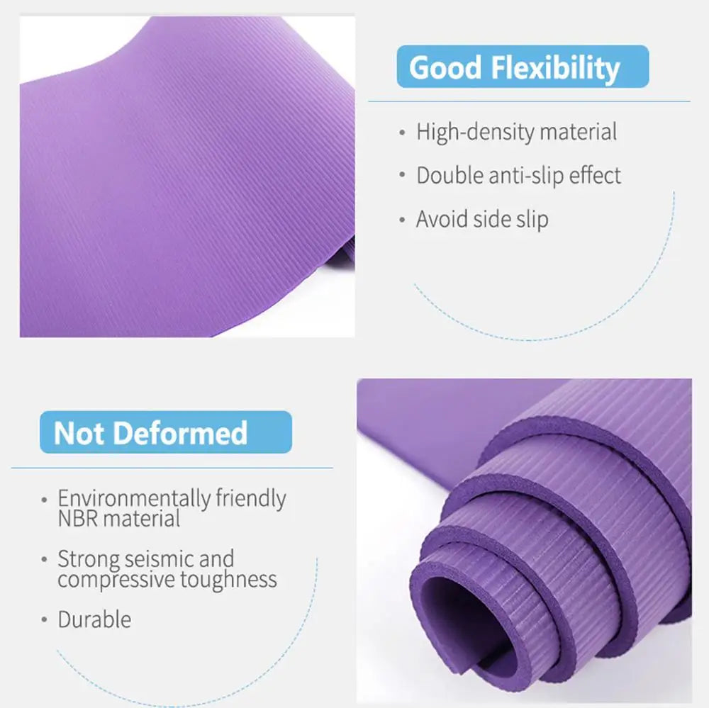 Non-Slip Nbr Yoga Mat With Position Line
