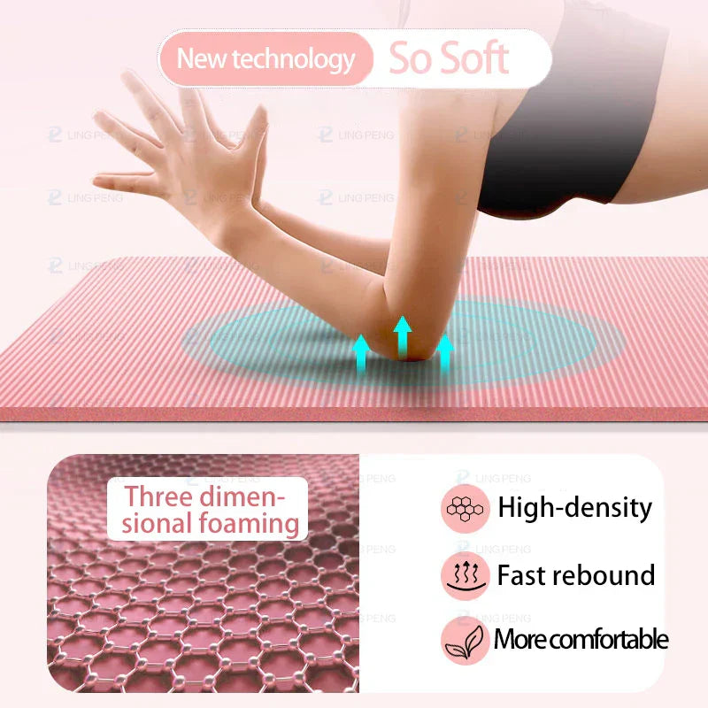 Thick Non-Slip Yoga Mat For Home Fitness