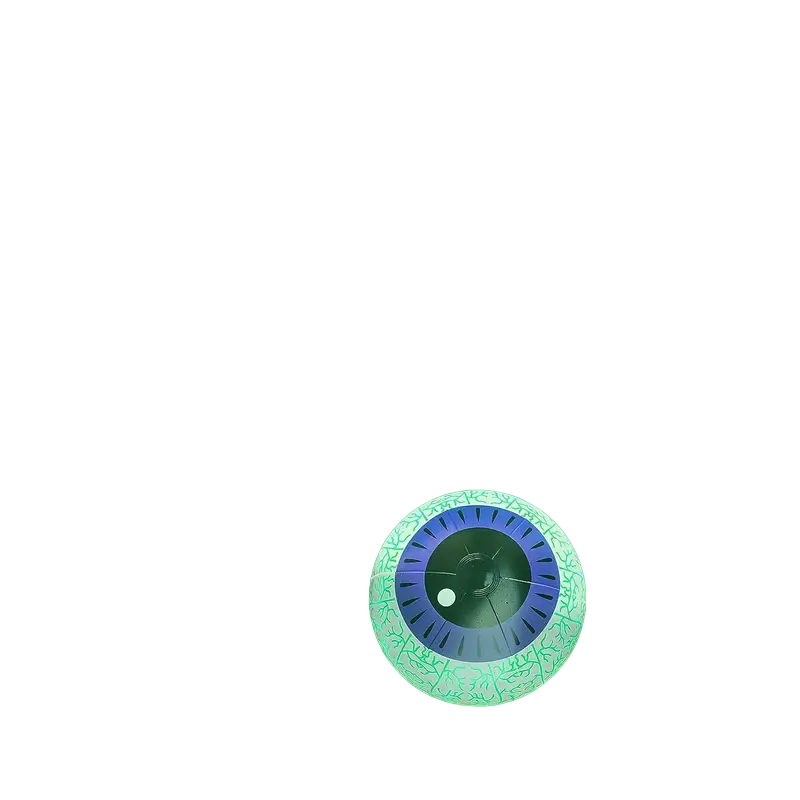 Haunting Hues: Inflatable Ghost Eyeball with Color-Changing LED