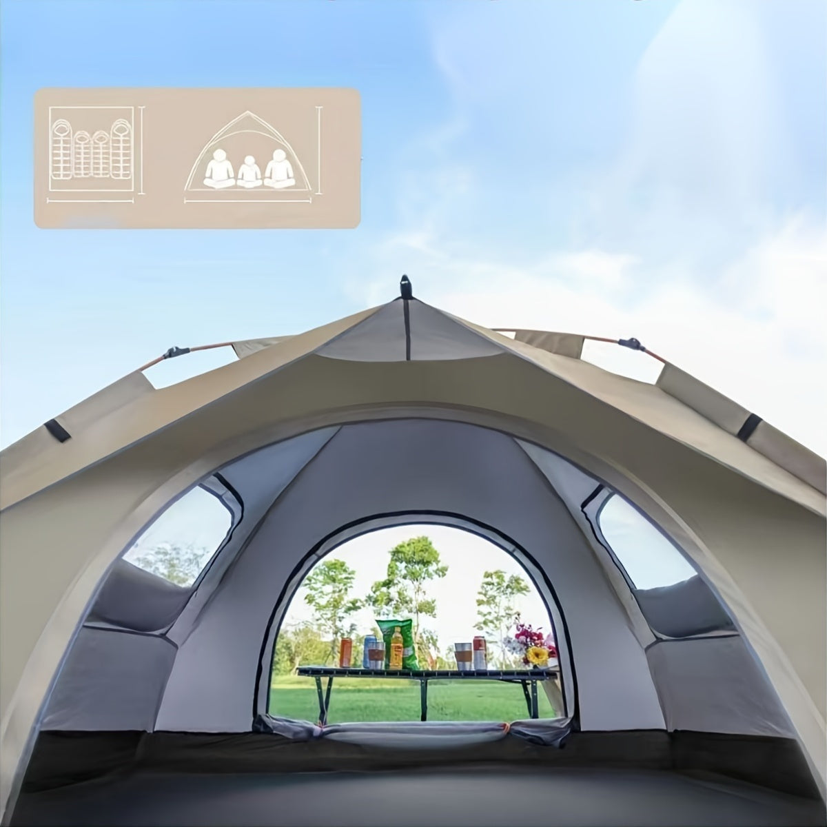 Tent Waterproof Instant Camping Shelter (4-Person)