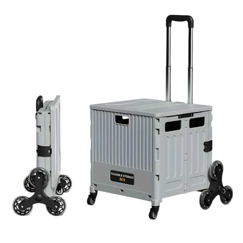 Outdoor Foldable Storage Box with Wheels & Handle