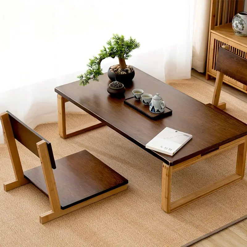Eco-Friendly Bamboo Floor Chair - Brown