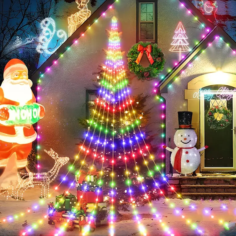 1PC 180LED Waterfall Tree Fairy Lights - Christmas Tree Waterfall Light
