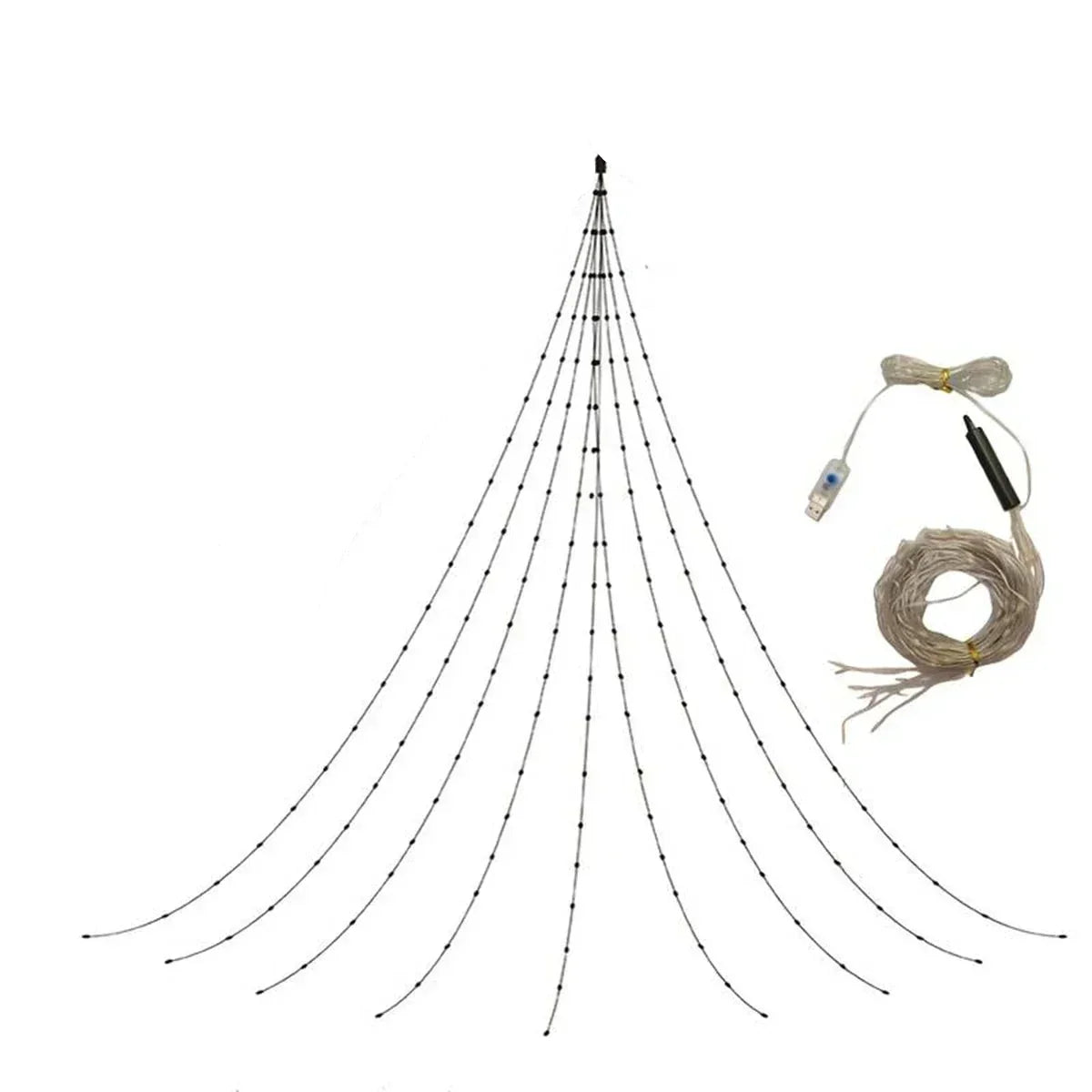 Waterfall Tree Fairy Light Usb 8 Modes Curtain Light