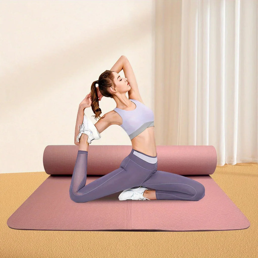 Non-Slip Tpe Yoga Mat For Fitness & Dance
