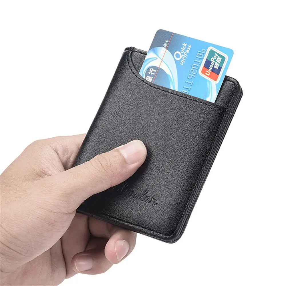 Men’S Credit Card Wallet Super Slim Pu Leather