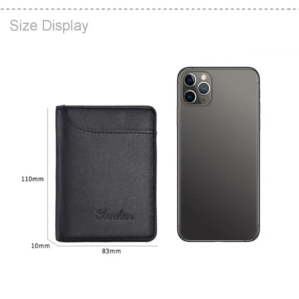 Men’S Credit Card Wallet Super Slim Pu Leather