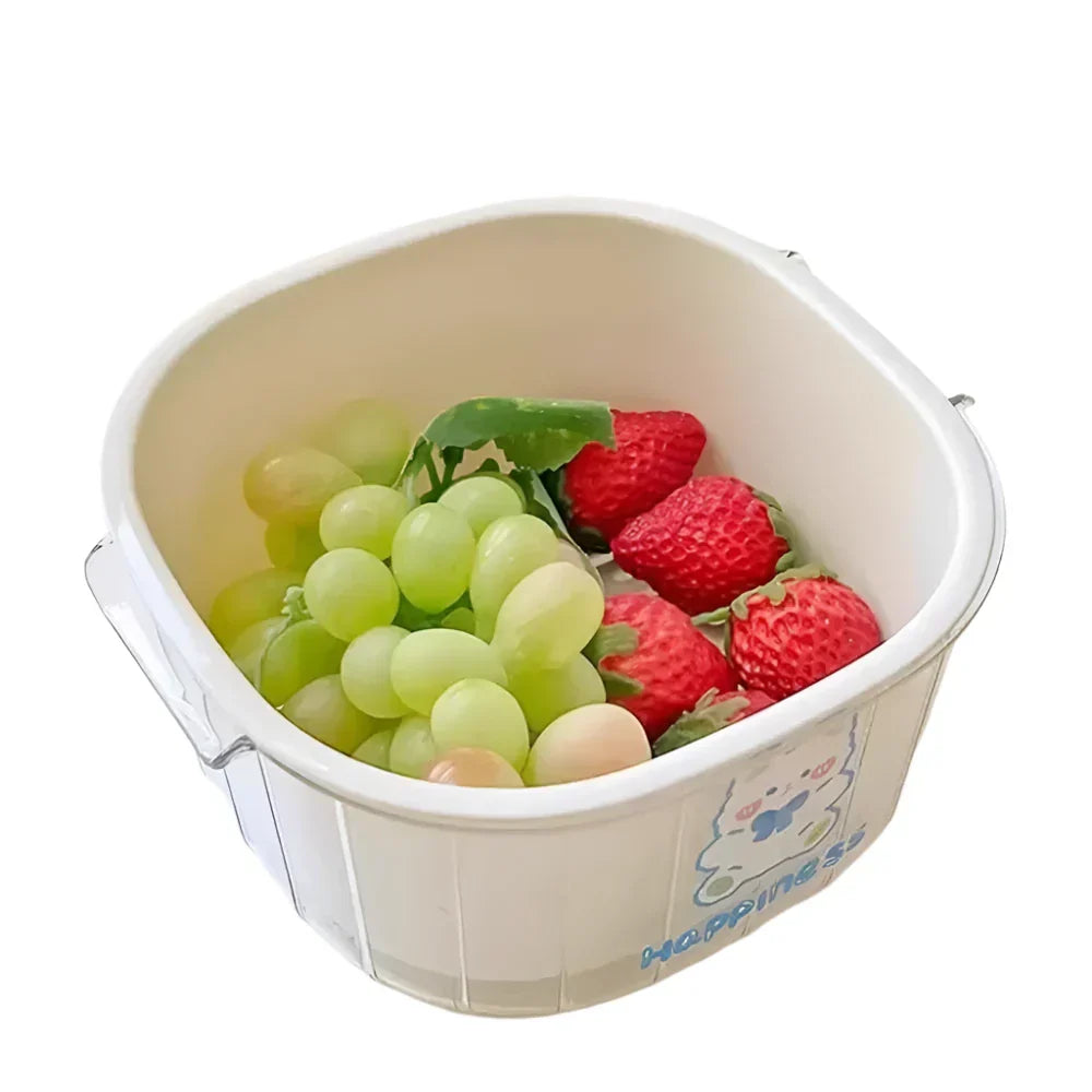 2-In-1 Double-Layer Vegetable & Fruit Washing Basket
