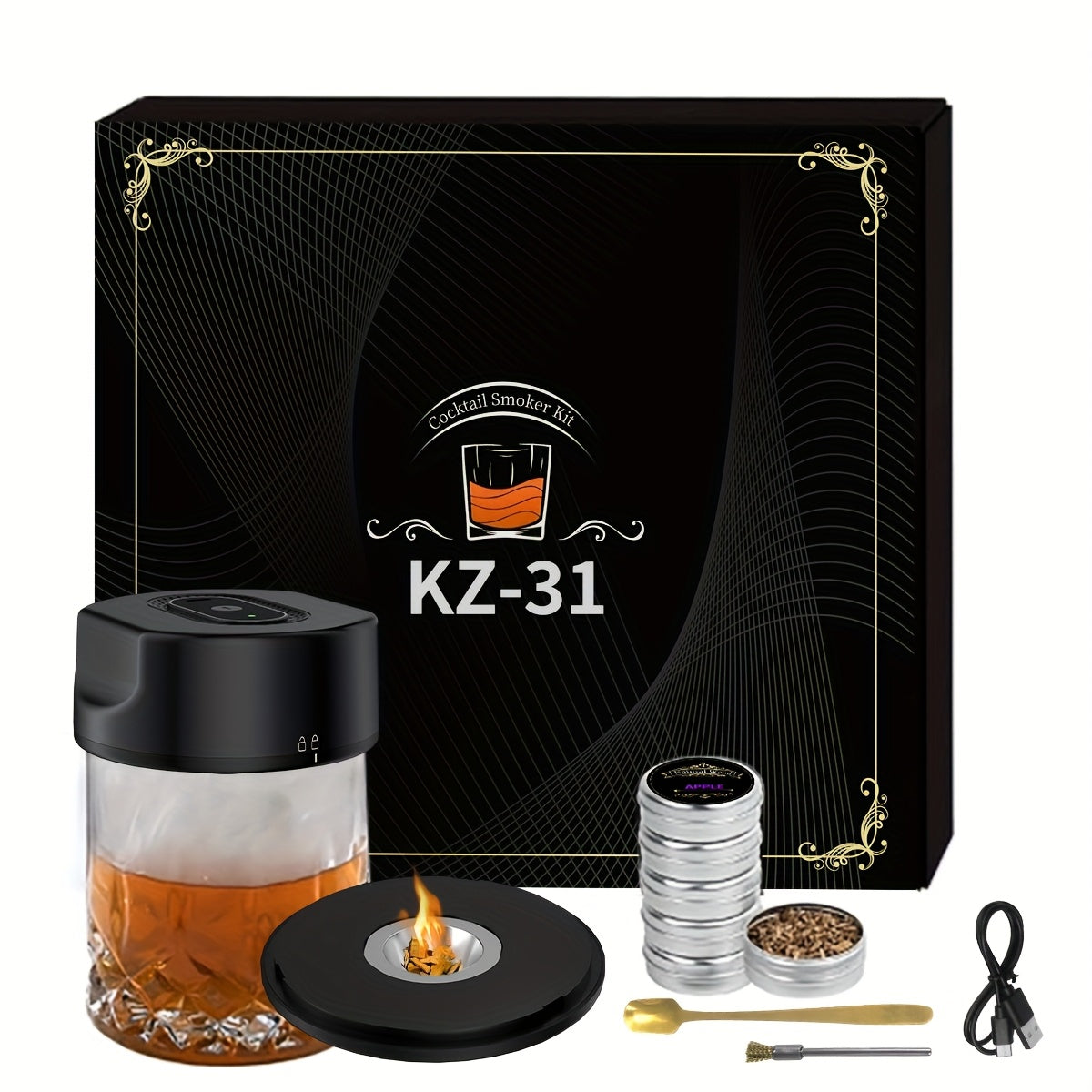 Automatic Electric Whiskey Smoker Gift Set