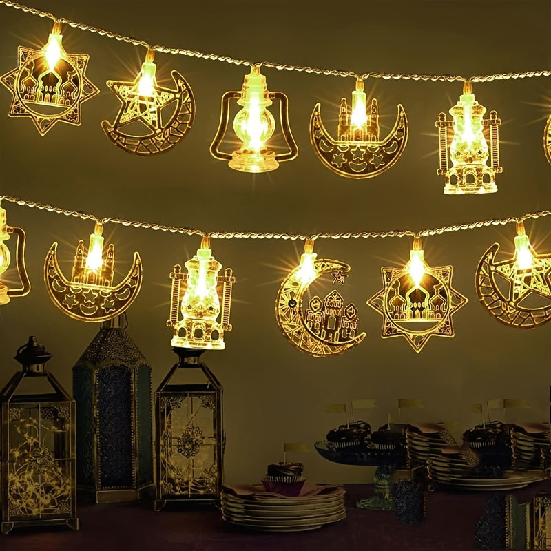 Ramadan Eid Led String Lights Star Moon Castle