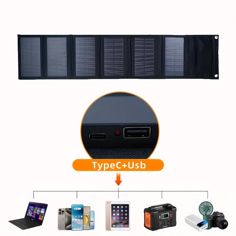 Foldable 60W Portable Solar Charging Panel