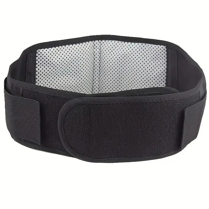 Adjustable Self-Heating Magnetic Therapy Waist & Back Support Belt Black