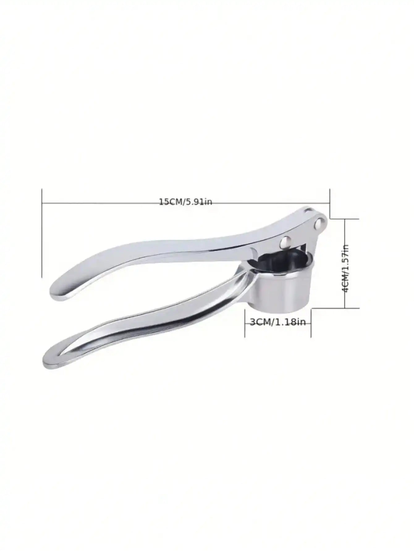 1Pc Stainless Steel Garlic Press – Easy To Use & Washable
