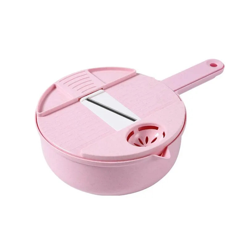 Pink Manual Vegetable Grater – Shred, Chop & Slice With Ease