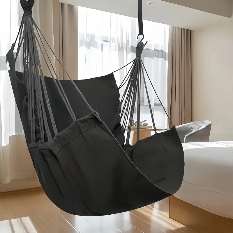 Outdoor Leisure Fabric Hammock Chair With Storage Bag