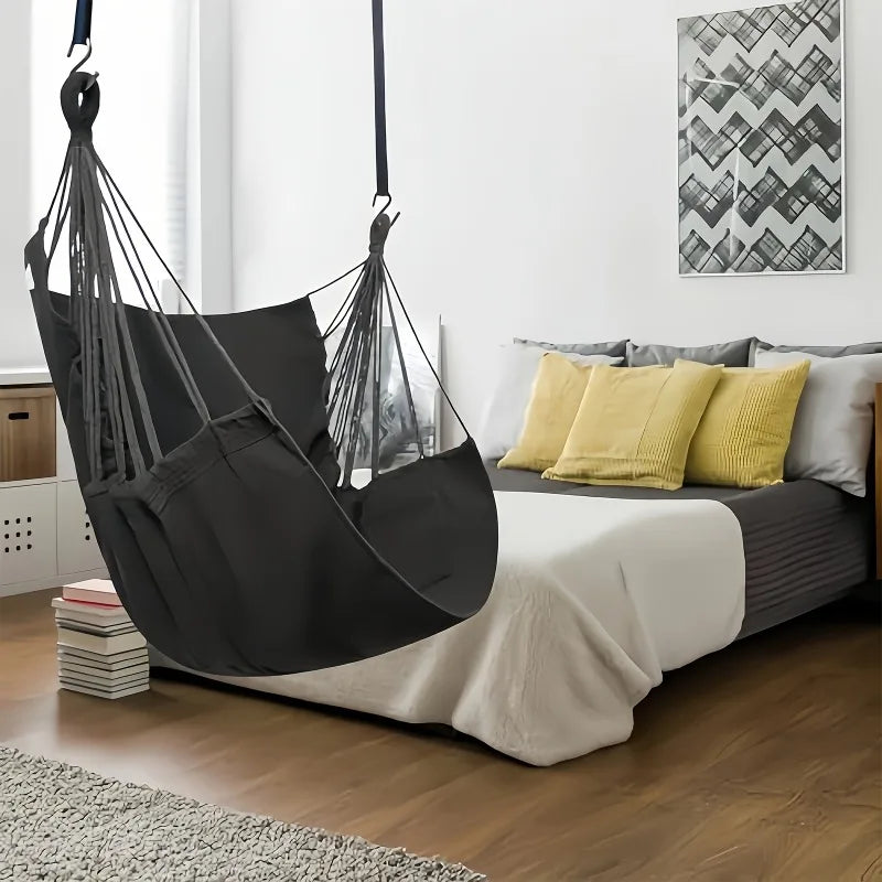 Outdoor Leisure Fabric Hammock Chair With Storage Bag