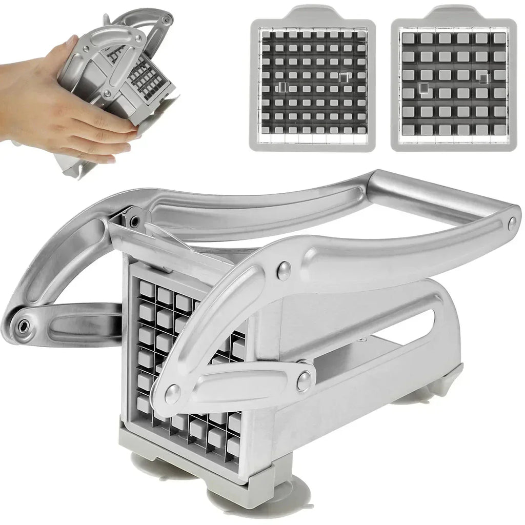 1Pc Stainless Steel Manual Potato Cutter – French Fry & Veggie Slicer