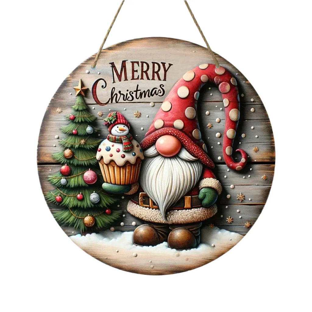 Wooden Merry Christmas Hanging Decoration