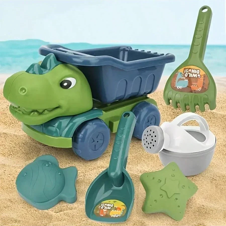 Dinosaur Sand Car Beach Toy Set For Kids