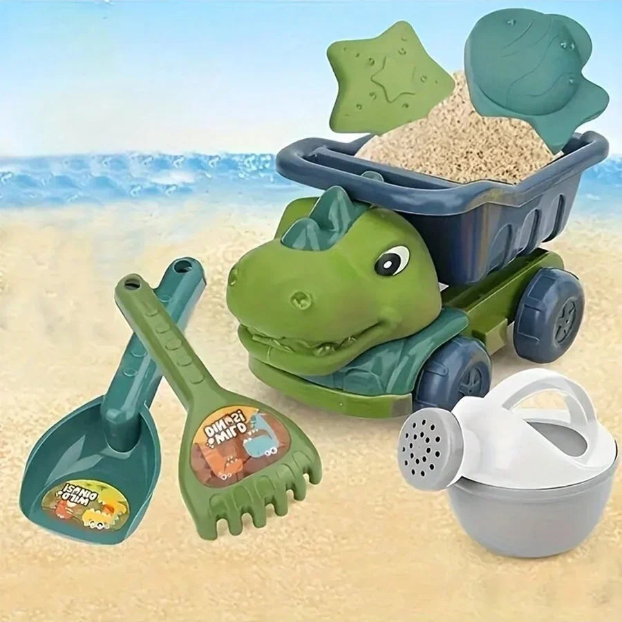 Dinosaur Sand Car Beach Toy Set For Kids