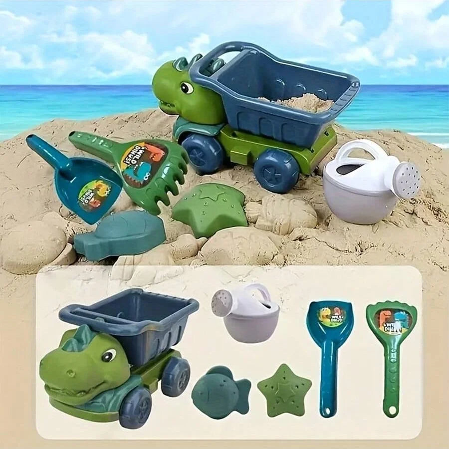 Dinosaur Sand Car Beach Toy Set For Kids
