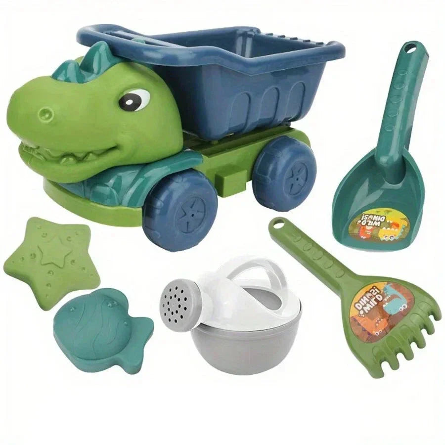 Dinosaur Sand Car Beach Toy Set For Kids