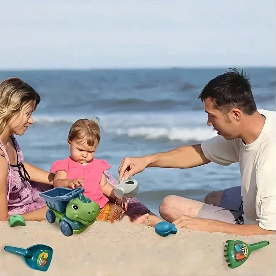 Dinosaur Sand Car Beach Toy Set For Kids