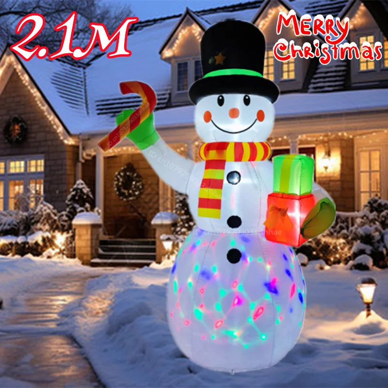 Christmas Inflatable Snowman With Led Lights