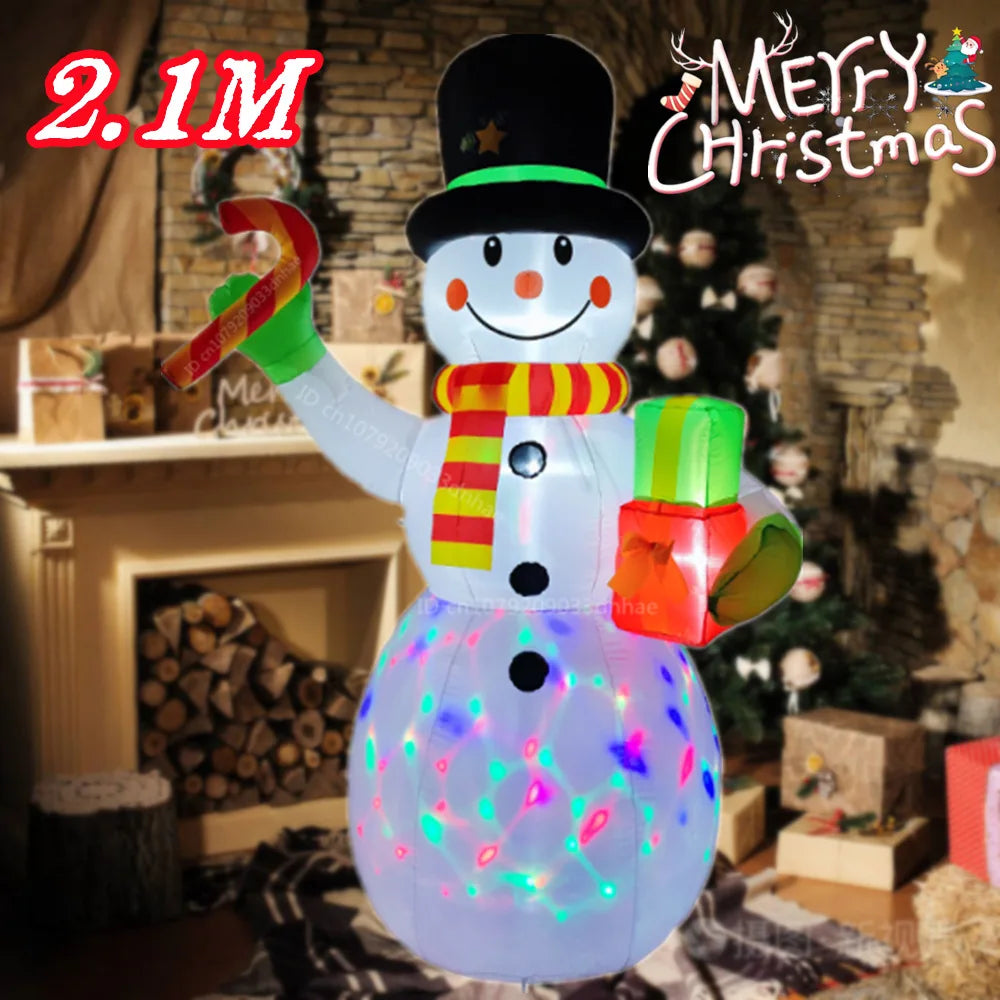 Christmas Inflatable Snowman With Led Lights