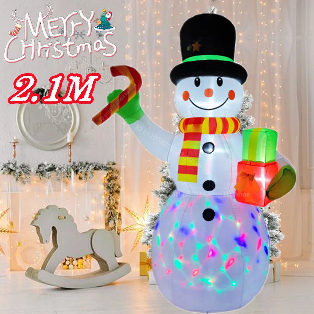 Christmas Inflatable Snowman With Led Lights