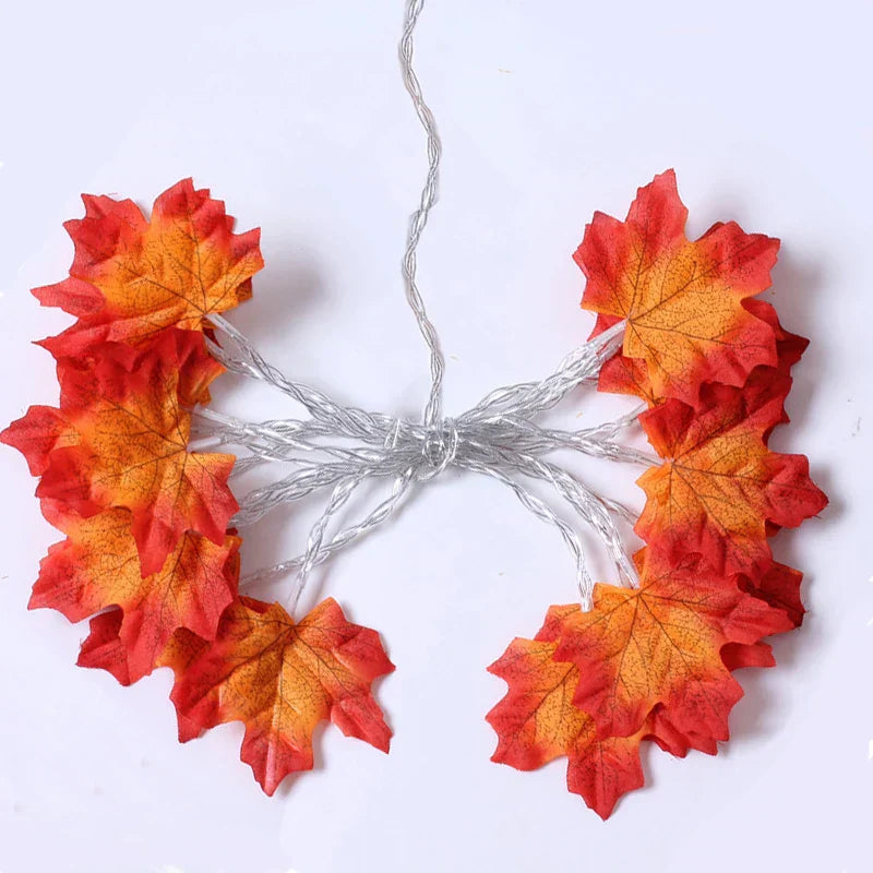 Christmas Decoration Maple Leaf Led Light String Garland