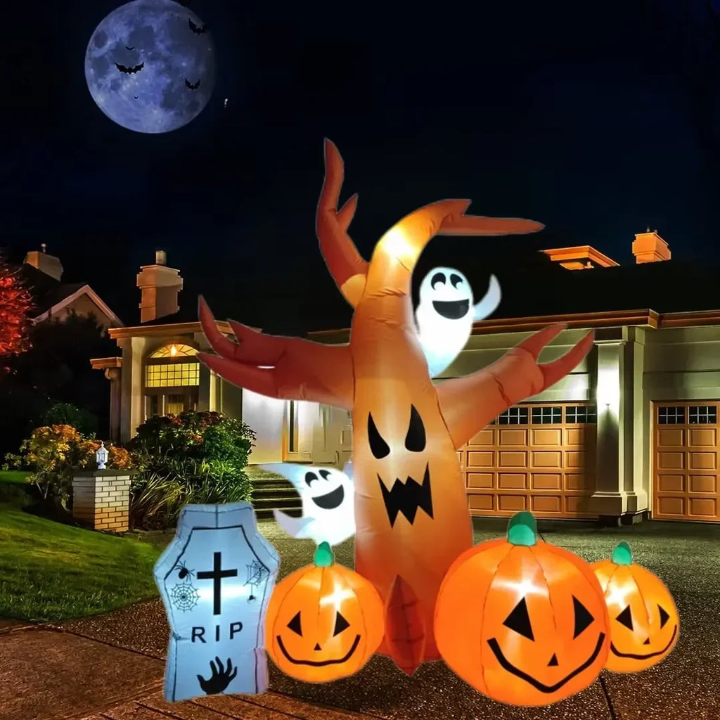 Halloween Inflatable Led Horror Tree Decoration