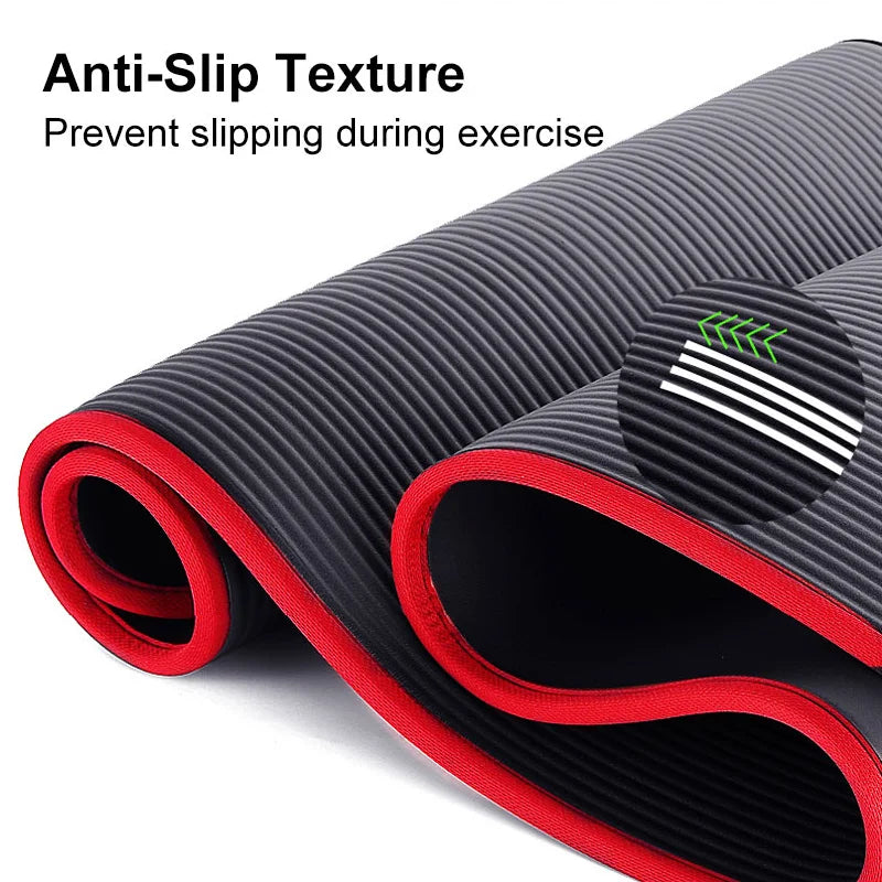 Non-Slip Thick Yoga Mat For Fitness (183Cm)