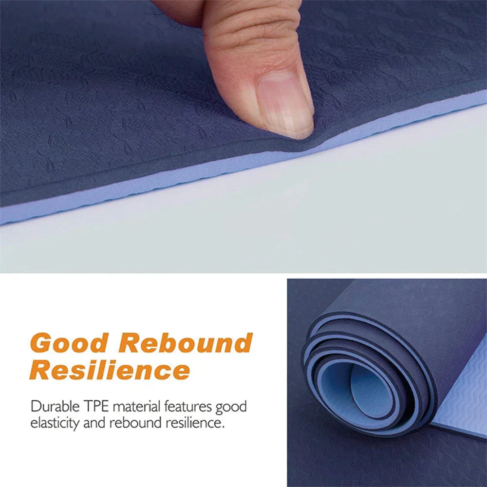 Non-Slip Tpe Yoga Mat For Yoga & Pilates