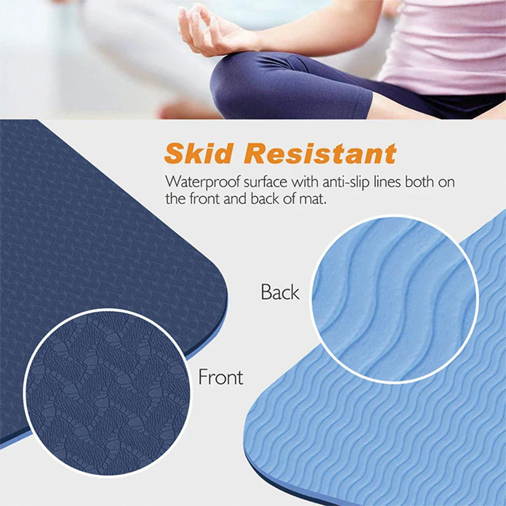 Non-Slip Tpe Yoga Mat For Yoga & Pilates