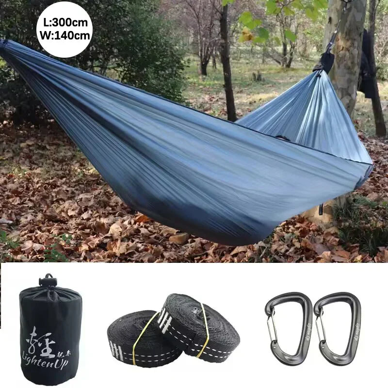 Ultralight Outdoor Camping Nylon Hammock With Hooks