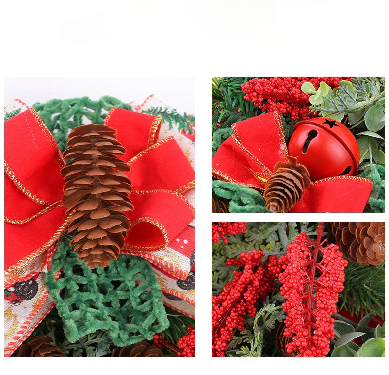 Christmas Wreath With Bell Pinecone