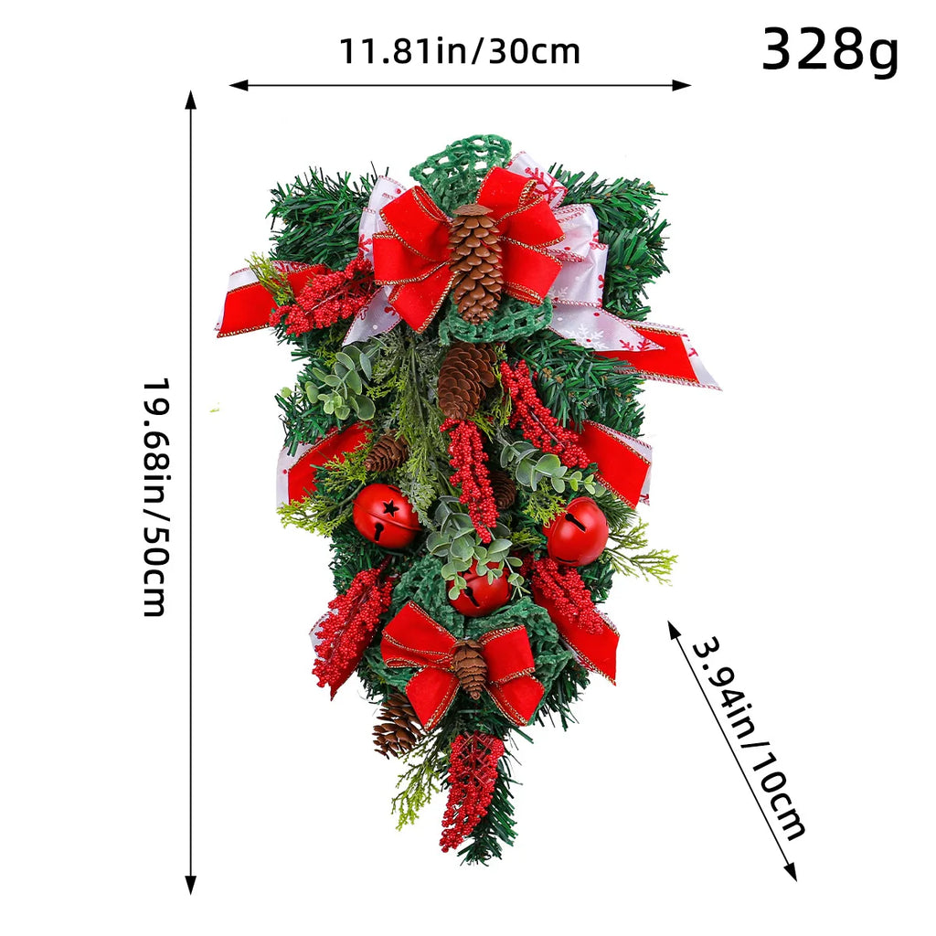 Christmas Wreath With Bell Pinecone
