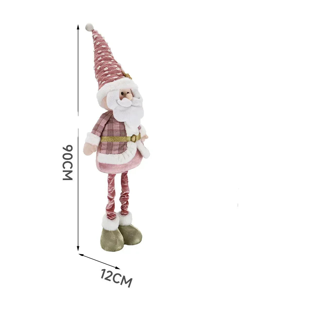 2024 New 90Cm Pink Telescopic Christmas Doll
