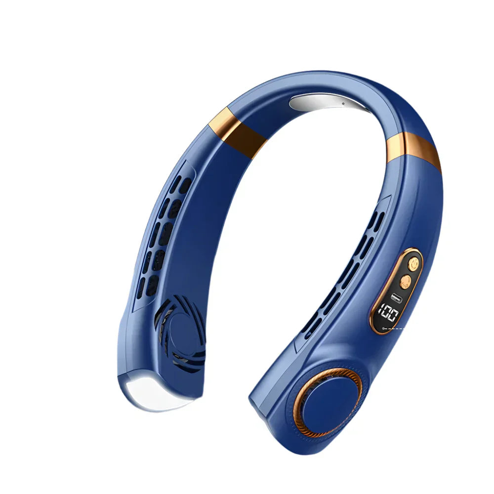 Bladeless Usb Display Portable Neck Fan