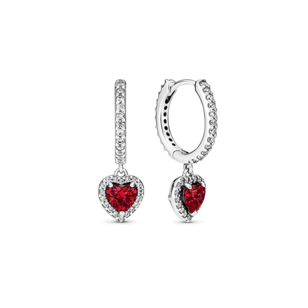 Valentine'S Day Sapphire Earrings (Red)