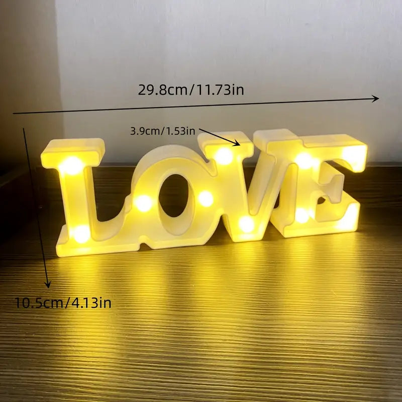 "Love Shape LED Decorative Light | Battery-Operated(Pure Heart White Love)