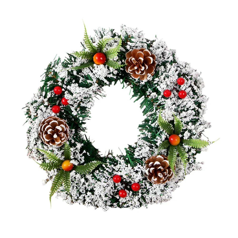 Artificial Christmas Wreath With Berries And Pine Balls