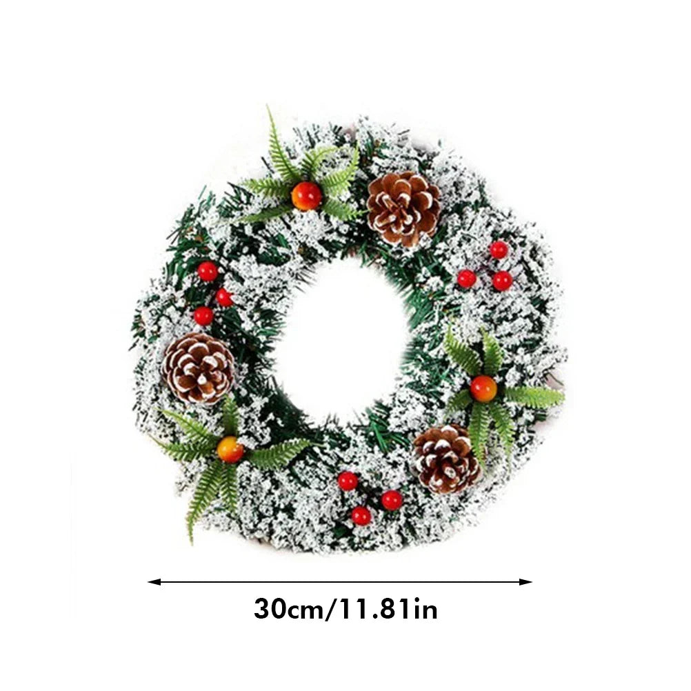 Artificial Christmas Wreath With Berries And Pine Balls