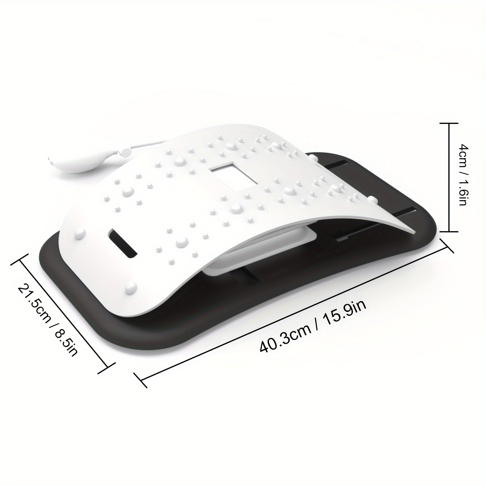 Back Stretcher & Massager - Relieve Sciatica & Fibromyalgia Pain(White)