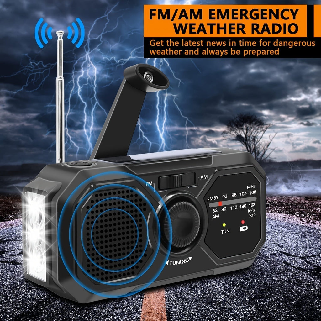 Emergency Radio Solar Hand Crank USB Power Bank